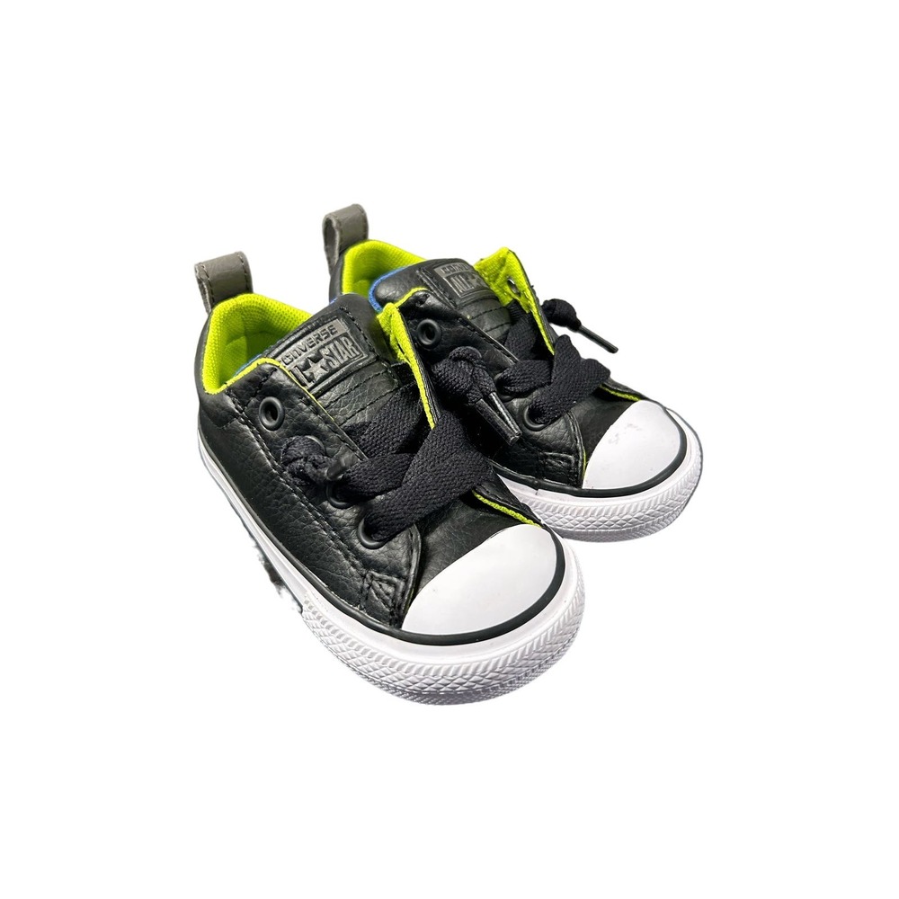 Converse All Star Toddler Low Top Shoes Sneakers Comfy Black‎ White Size 5
